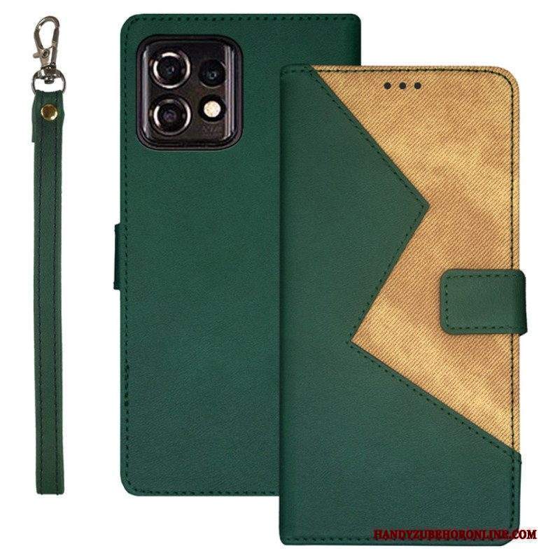 Folio Cover Motorola Edge 40 Pro Bicolore Idewei