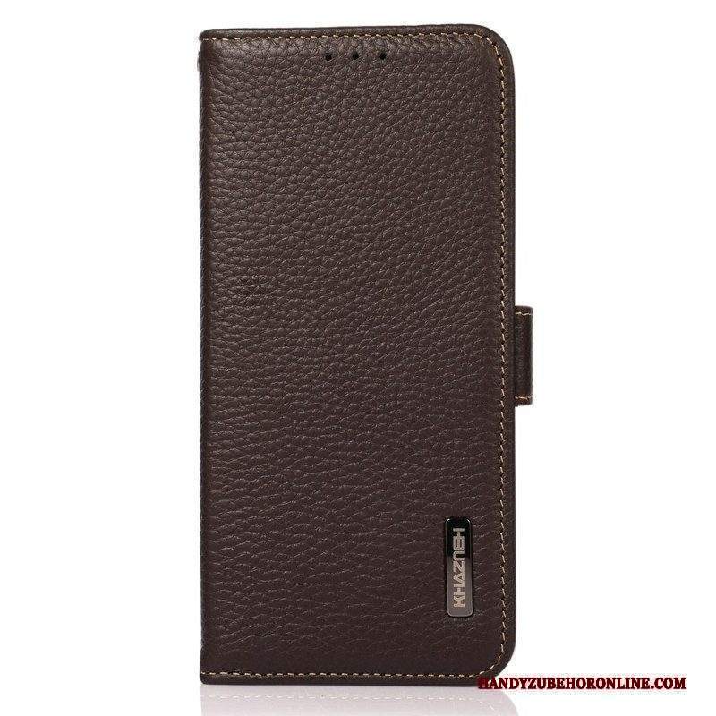 Folio Cover Motorola Edge 40 Pro Pelle Litchi Khazneh Rfid