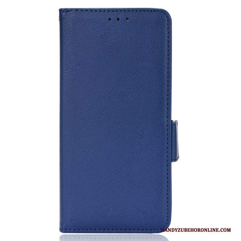 Folio Cover Samsung Galaxy A13 Ecopelle Tradizionale Litchi