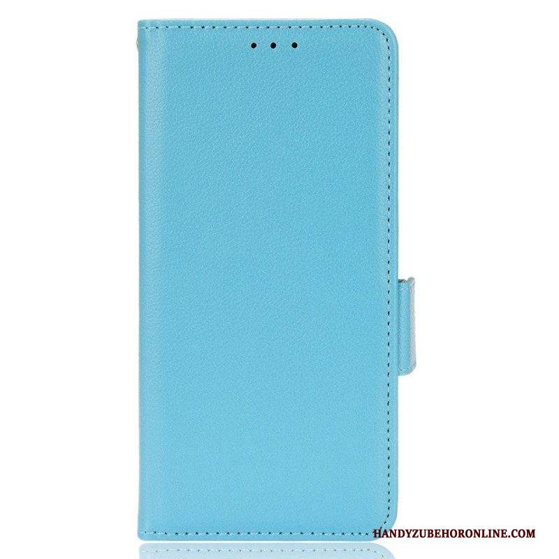 Folio Cover Samsung Galaxy A13 Ecopelle Tradizionale Litchi