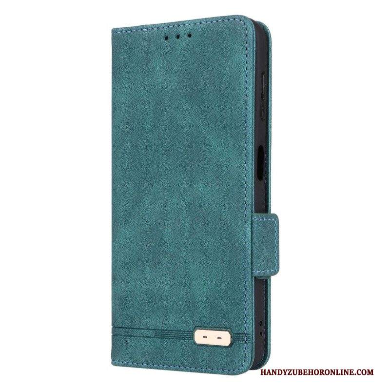 Folio Cover Samsung Galaxy A14 / A14 5G Custodia in pelle Struttura In Pelle