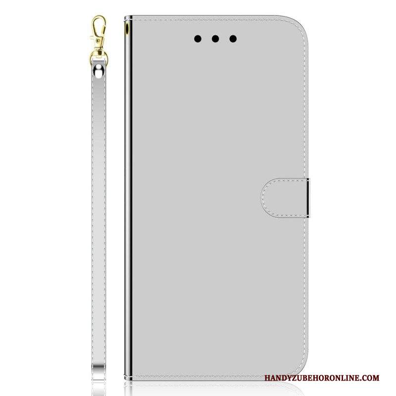 Folio Cover Samsung Galaxy A14 / A14 5G Specchio E Cordino