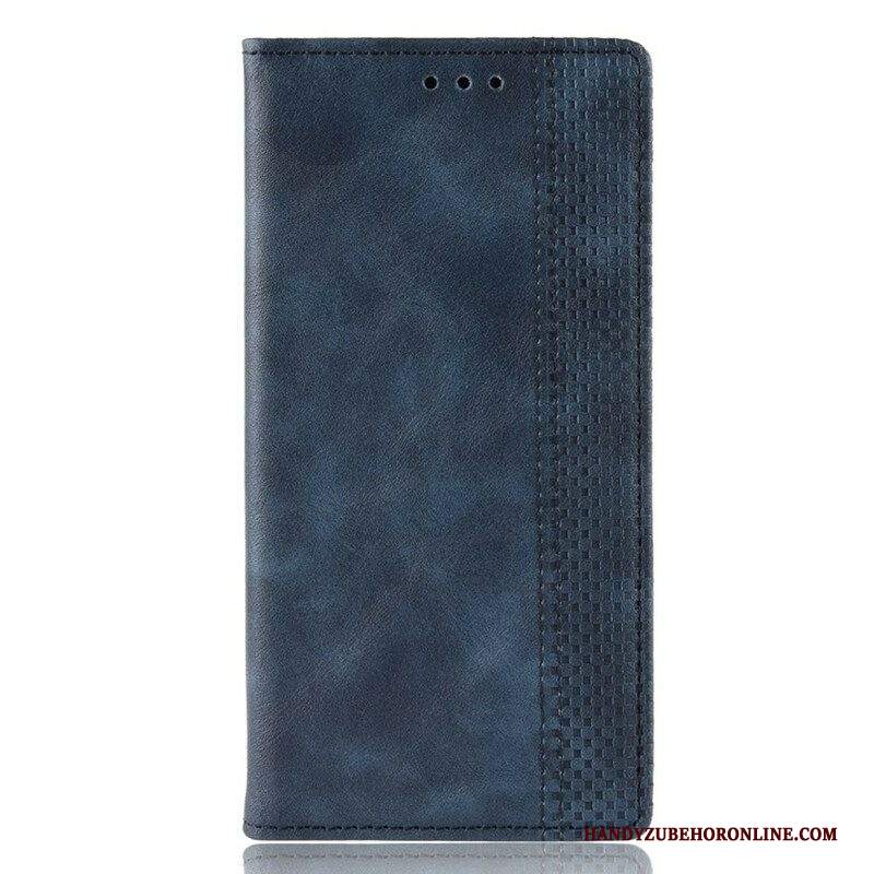 Folio Cover Samsung Galaxy A42 5G Custodia in pelle Effetto Pelle Vintage Stilizzato