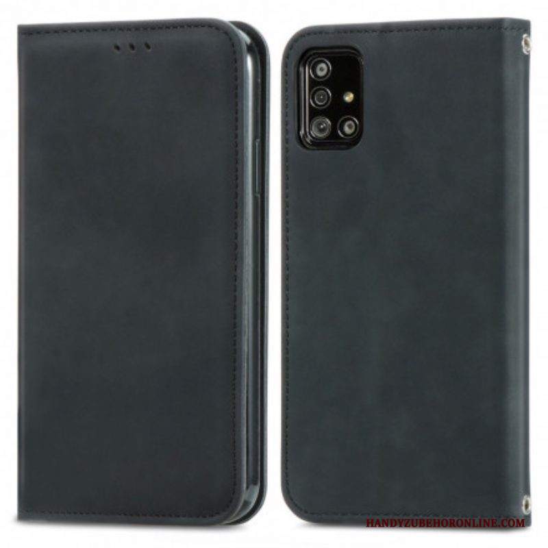 Folio Cover Samsung Galaxy A51 5G Custodia in pelle Ecopelle Vintage