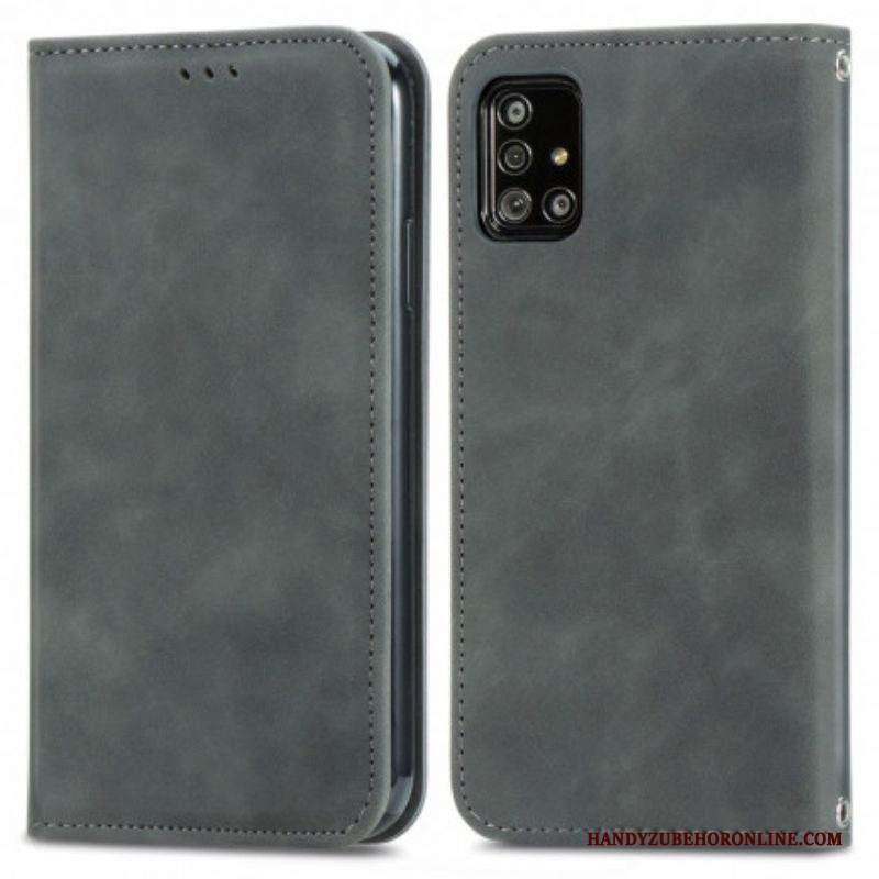 Folio Cover Samsung Galaxy A51 5G Custodia in pelle Ecopelle Vintage