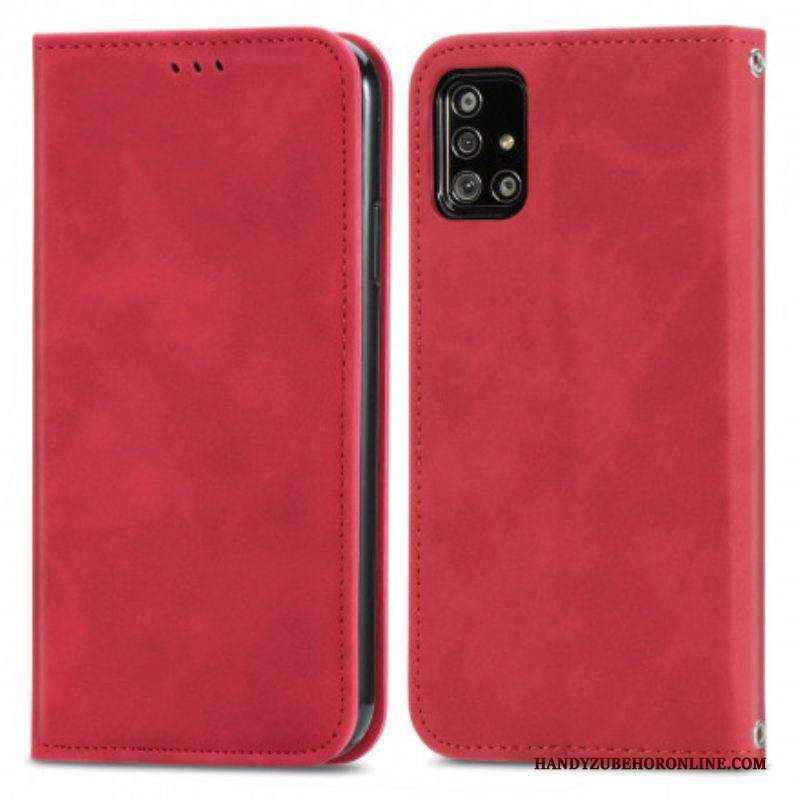 Folio Cover Samsung Galaxy A51 5G Custodia in pelle Ecopelle Vintage