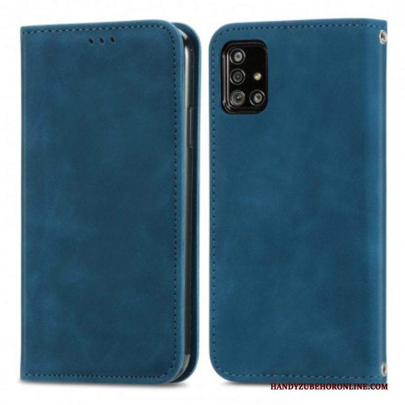 Folio Cover Samsung Galaxy A51 5G Custodia in pelle Ecopelle Vintage