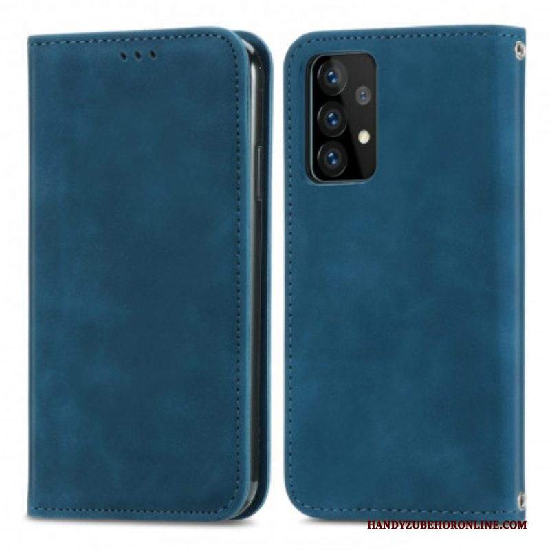 Folio Cover Samsung Galaxy A52 4G / A52 5G / A52s 5G Custodia in pelle Elegante Effetto Pelle