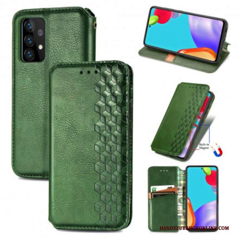 Folio Cover Samsung Galaxy A52 4G / A52 5G / A52s 5G Custodia in pelle Texture Diamante Effetto Pelle