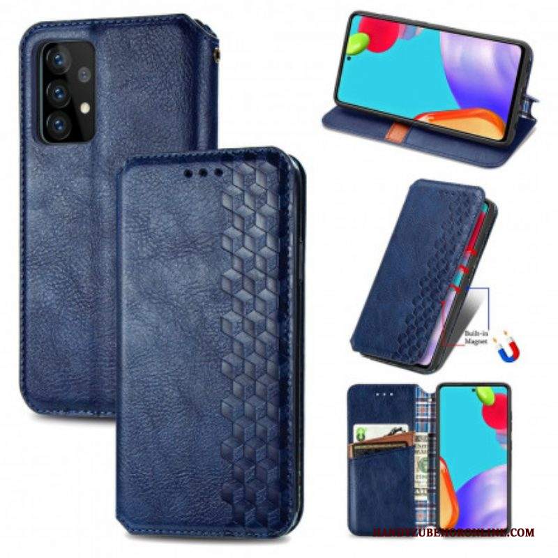 Folio Cover Samsung Galaxy A52 4G / A52 5G / A52s 5G Custodia in pelle Texture Diamante Effetto Pelle