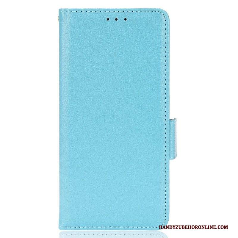 Folio Cover Samsung Galaxy A53 5G Ecopelle Tradizionale Litchi