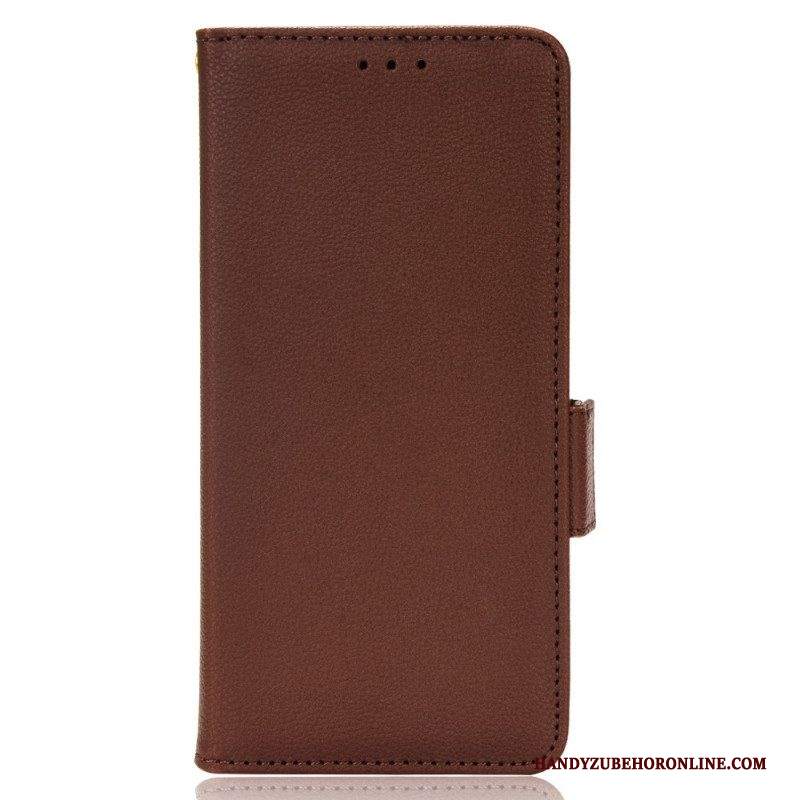 Folio Cover Samsung Galaxy A53 5G Ecopelle Tradizionale Litchi