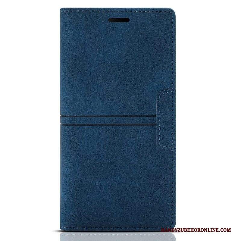 Folio Cover Samsung Galaxy A54 5G Custodia in pelle Stile Couture In Pelle