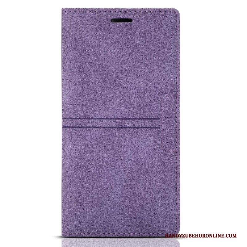 Folio Cover Samsung Galaxy A54 5G Custodia in pelle Stile Couture In Pelle