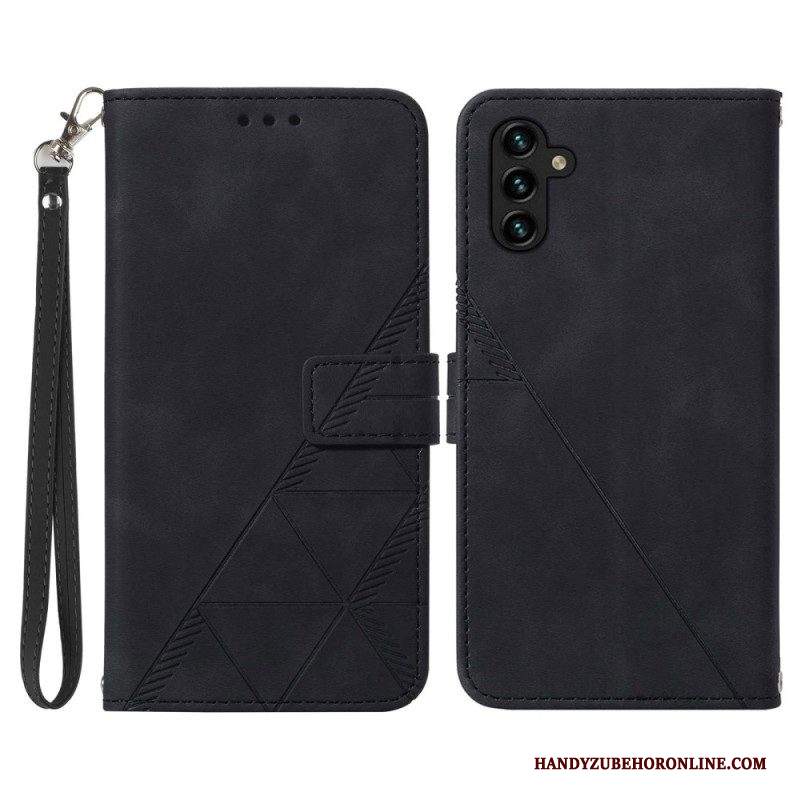 Folio Cover Samsung Galaxy A54 5G Triangoli Di Cinturino