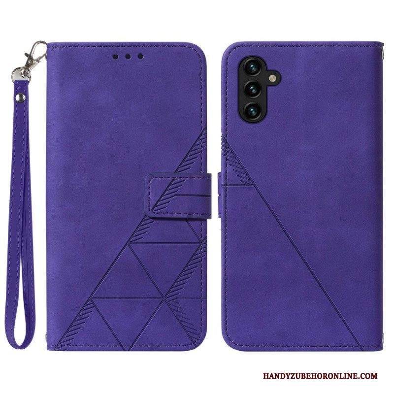 Folio Cover Samsung Galaxy A54 5G Triangoli Di Cinturino