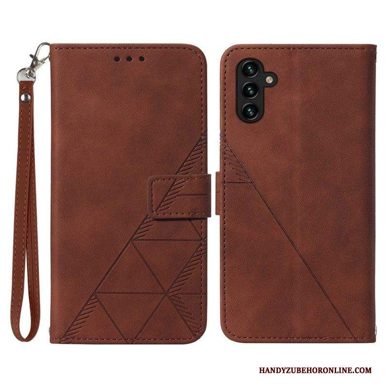 Folio Cover Samsung Galaxy A54 5G Triangoli Di Cinturino