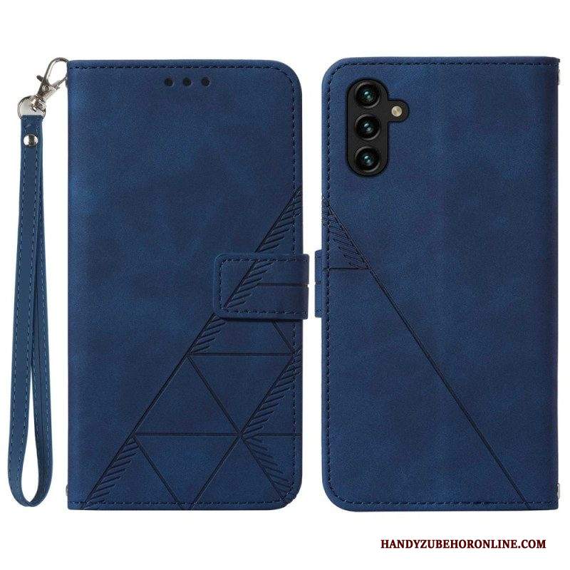 Folio Cover Samsung Galaxy A54 5G Triangoli Di Cinturino