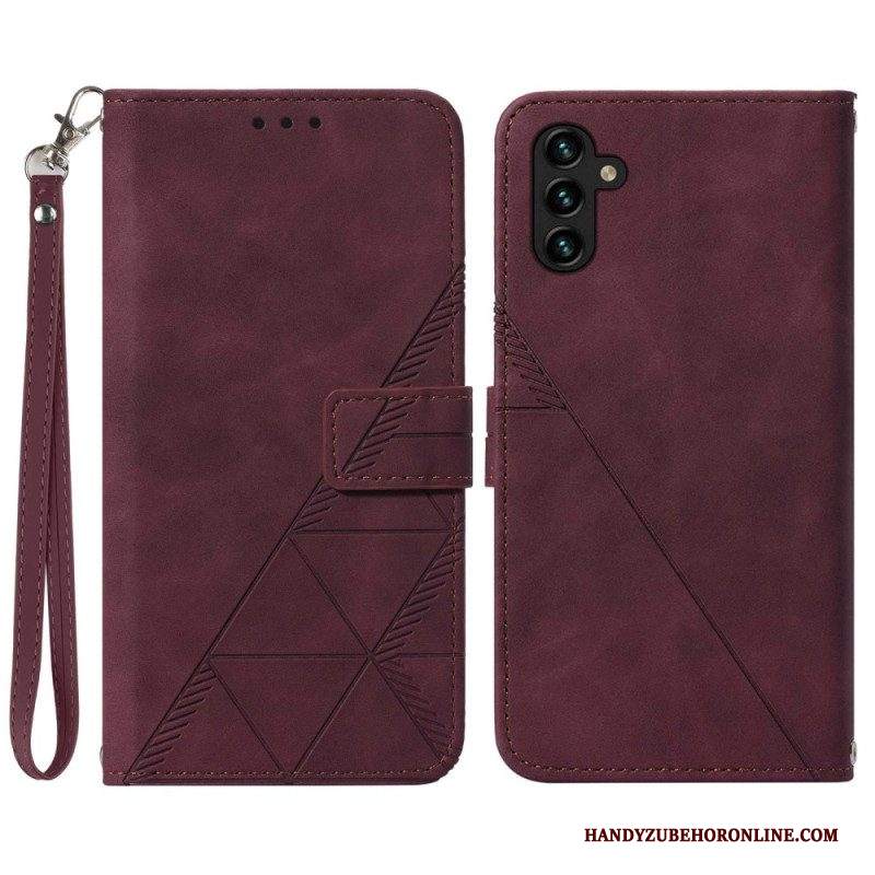 Folio Cover Samsung Galaxy A54 5G Triangoli Di Cinturino