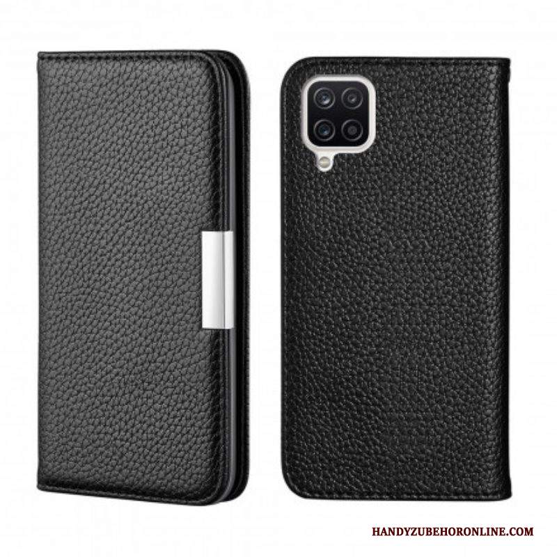 Folio Cover Samsung Galaxy M12 / A12 Custodia in pelle Ecopelle Litchi Ultra Chic