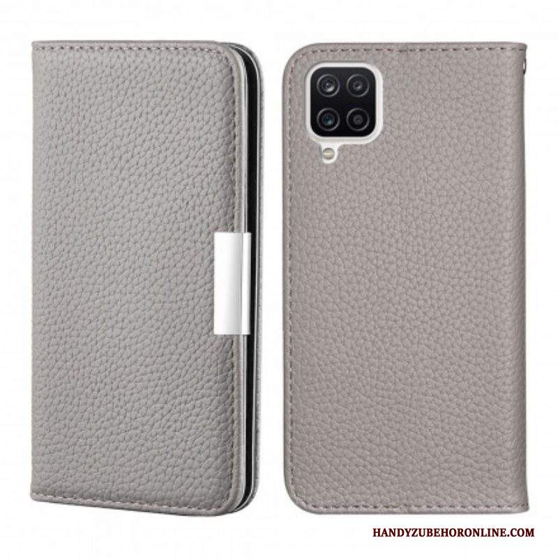 Folio Cover Samsung Galaxy M12 / A12 Custodia in pelle Ecopelle Litchi Ultra Chic