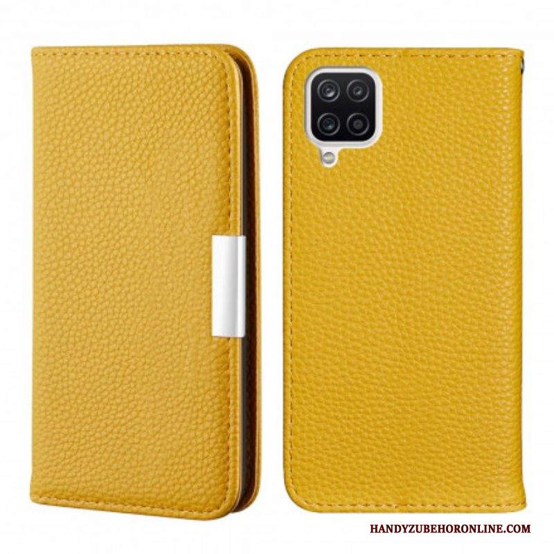 Folio Cover Samsung Galaxy M12 / A12 Custodia in pelle Ecopelle Litchi Ultra Chic