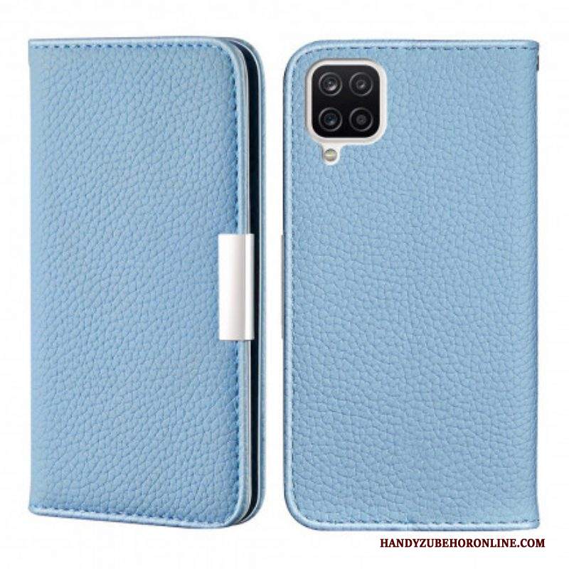 Folio Cover Samsung Galaxy M12 / A12 Custodia in pelle Ecopelle Litchi Ultra Chic