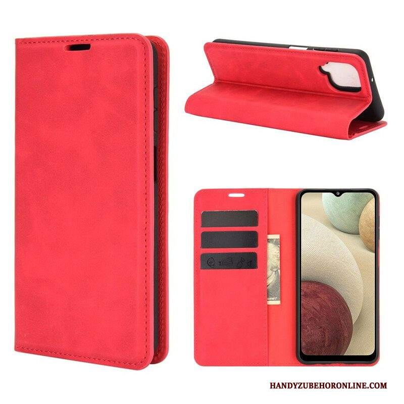 Folio Cover Samsung Galaxy M12 / A12 Custodia in pelle Effetto Pelle Morbida