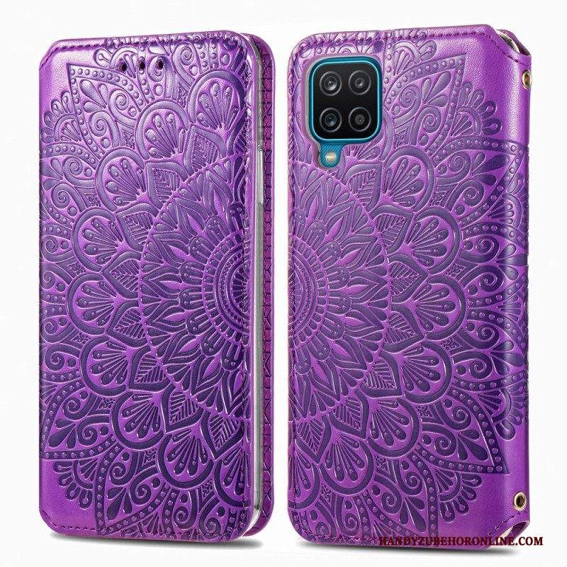 Folio Cover Samsung Galaxy M12 / A12 Custodia in pelle Mandala