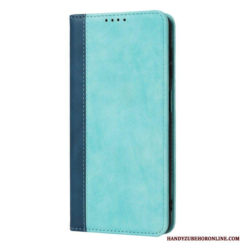 Folio Cover Samsung Galaxy M12 / A12 Custodia in pelle Stile In Pelle Bicolore