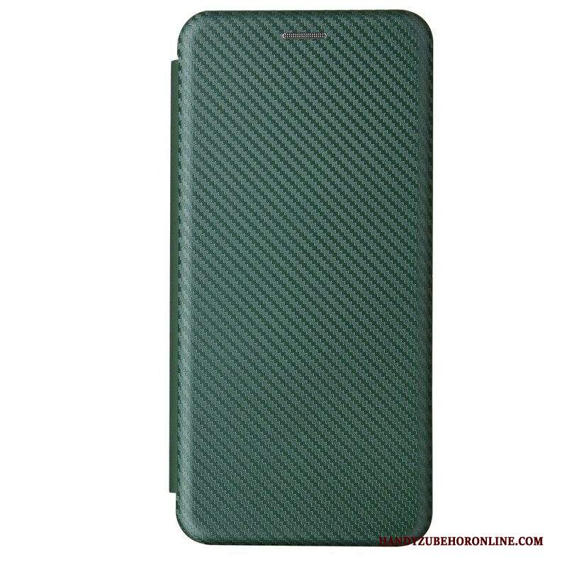 Folio Cover Samsung Galaxy M12 / A12 Custodia in pelle /fibra Di Carbonio