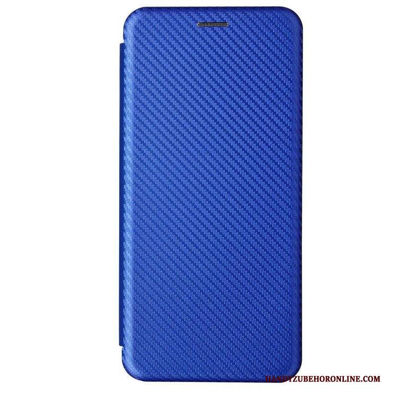 Folio Cover Samsung Galaxy M12 / A12 Custodia in pelle /fibra Di Carbonio