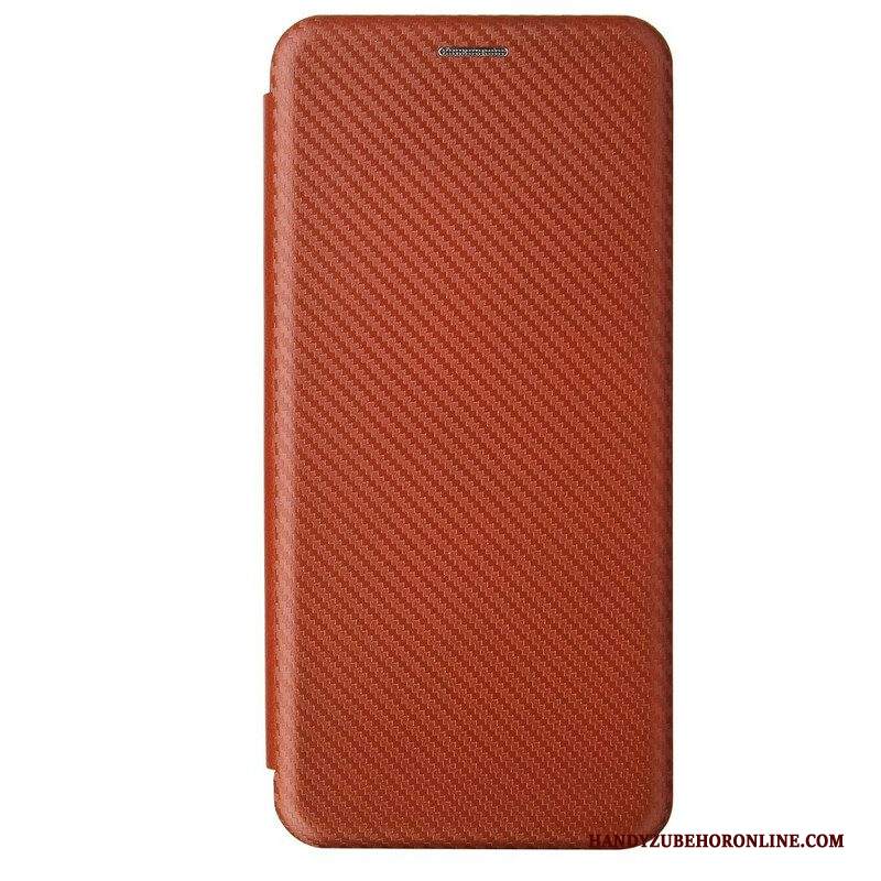 Folio Cover Samsung Galaxy M12 / A12 Custodia in pelle /fibra Di Carbonio