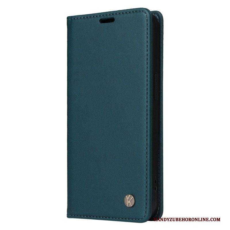 Folio Cover Samsung Galaxy M13 Custodia in pelle Yikatu