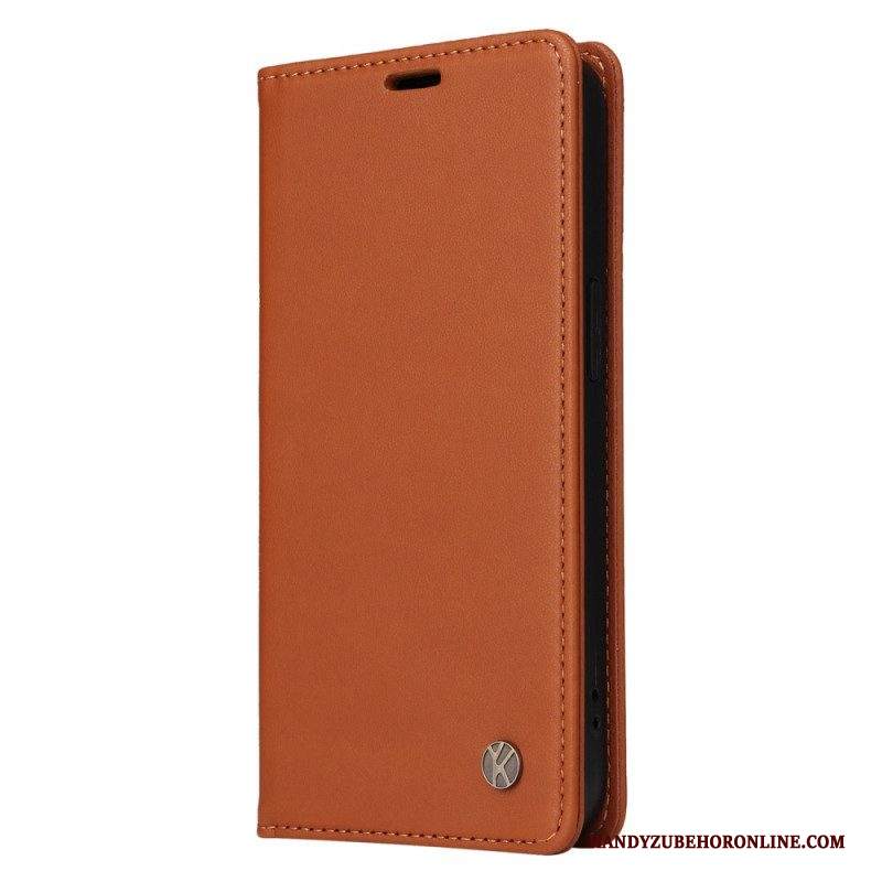 Folio Cover Samsung Galaxy M13 Custodia in pelle Yikatu