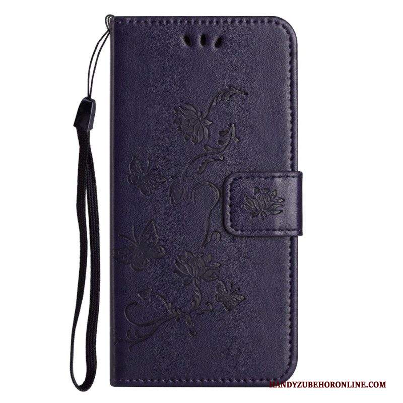 Folio Cover Samsung Galaxy M13 Fiori Strappy