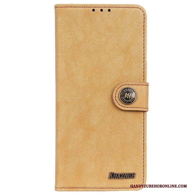 Folio Cover Samsung Galaxy M13 Khazneh Crosta Di Cuoio