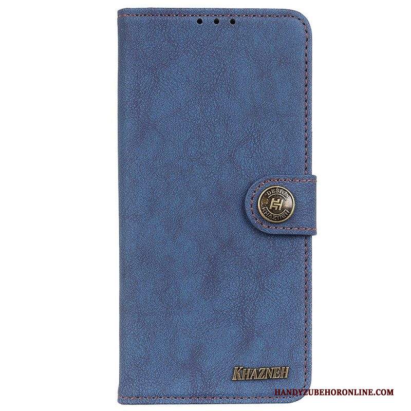 Folio Cover Samsung Galaxy M13 Khazneh Crosta Di Cuoio