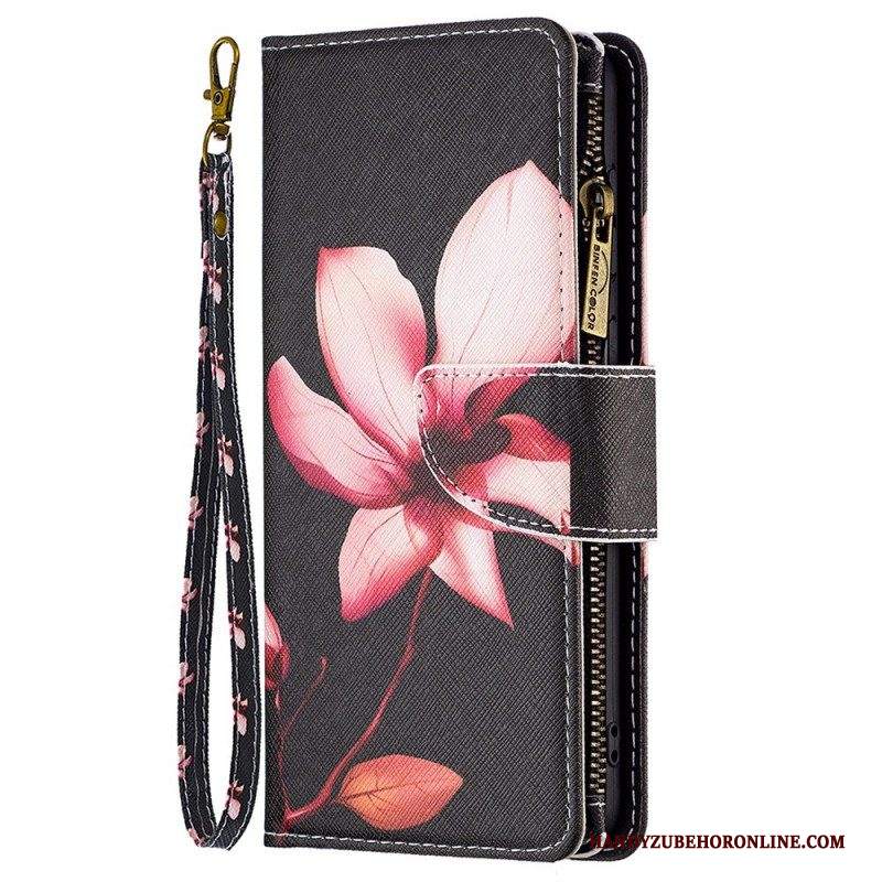 Folio Cover Samsung Galaxy M23 5G Borsa E Cordino Fiore