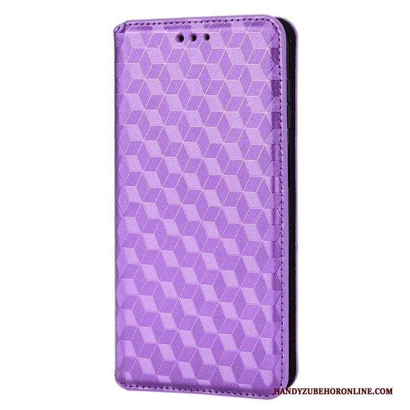 Folio Cover Samsung Galaxy M23 5G Custodia in pelle Effetto Pelle Cubo 3d