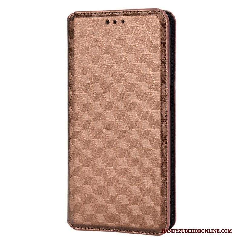 Folio Cover Samsung Galaxy M23 5G Custodia in pelle Effetto Pelle Cubo 3d