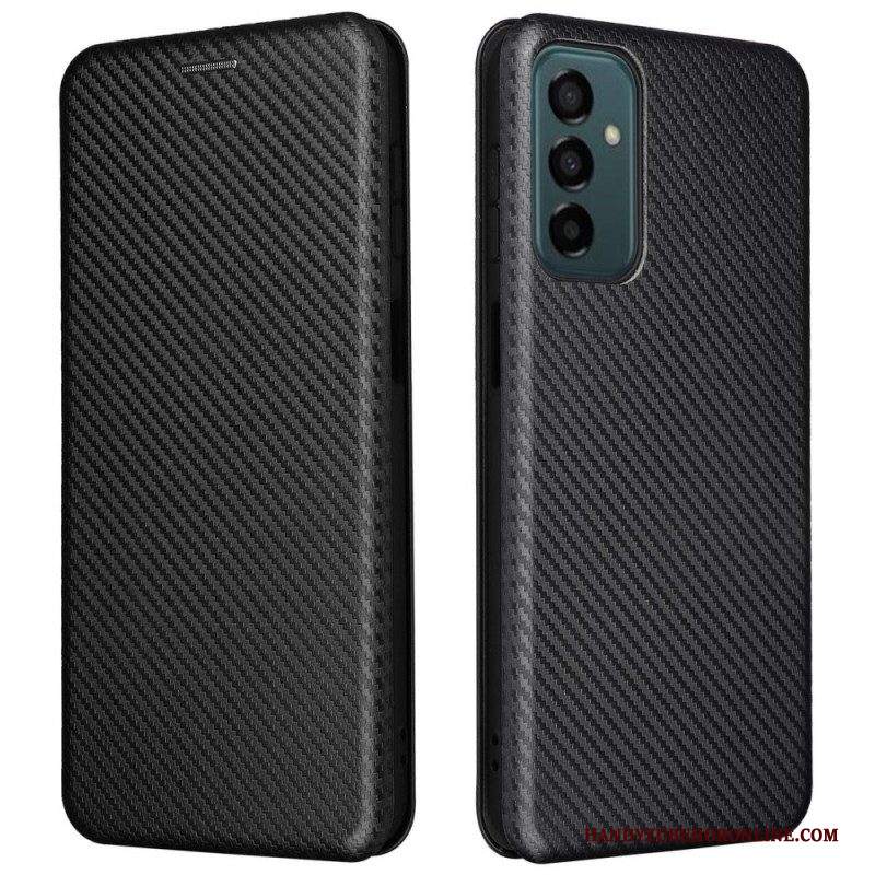 Folio Cover Samsung Galaxy M23 5G Custodia in pelle Fibra Di Carbonio