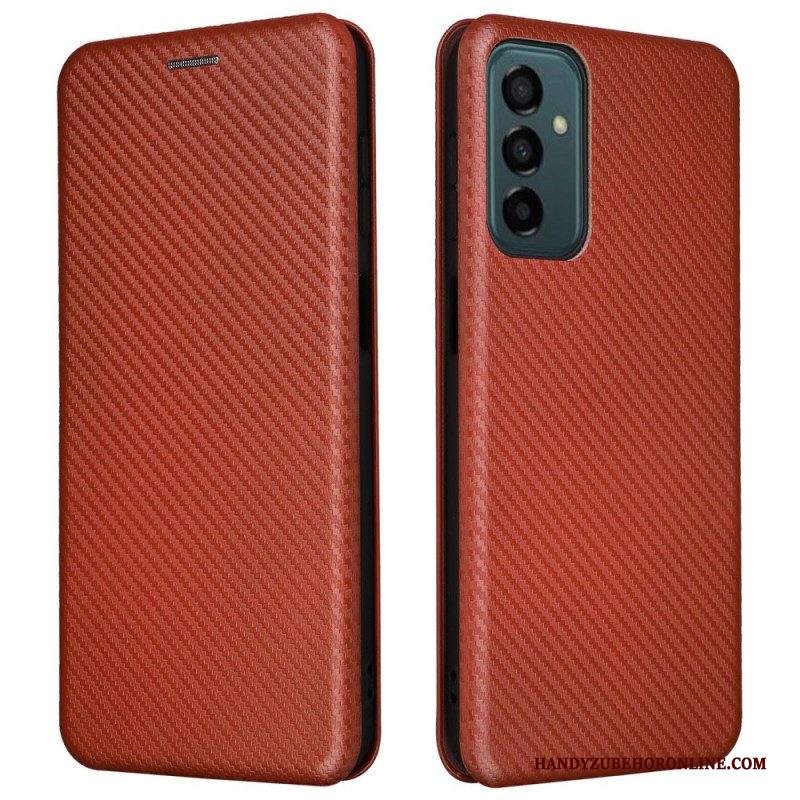 Folio Cover Samsung Galaxy M23 5G Custodia in pelle Fibra Di Carbonio