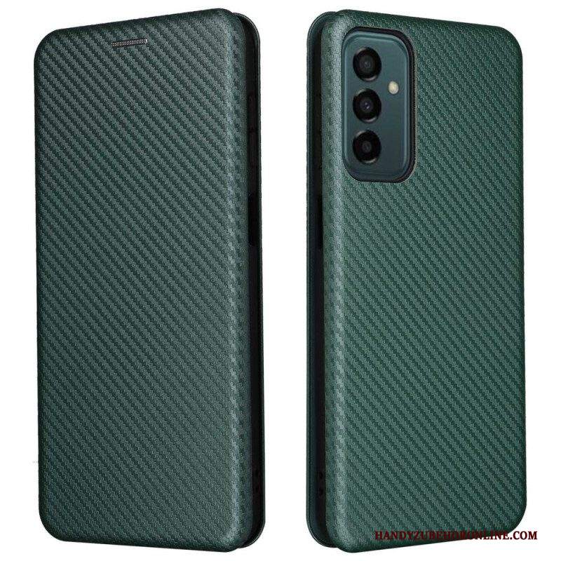 Folio Cover Samsung Galaxy M23 5G Custodia in pelle Fibra Di Carbonio