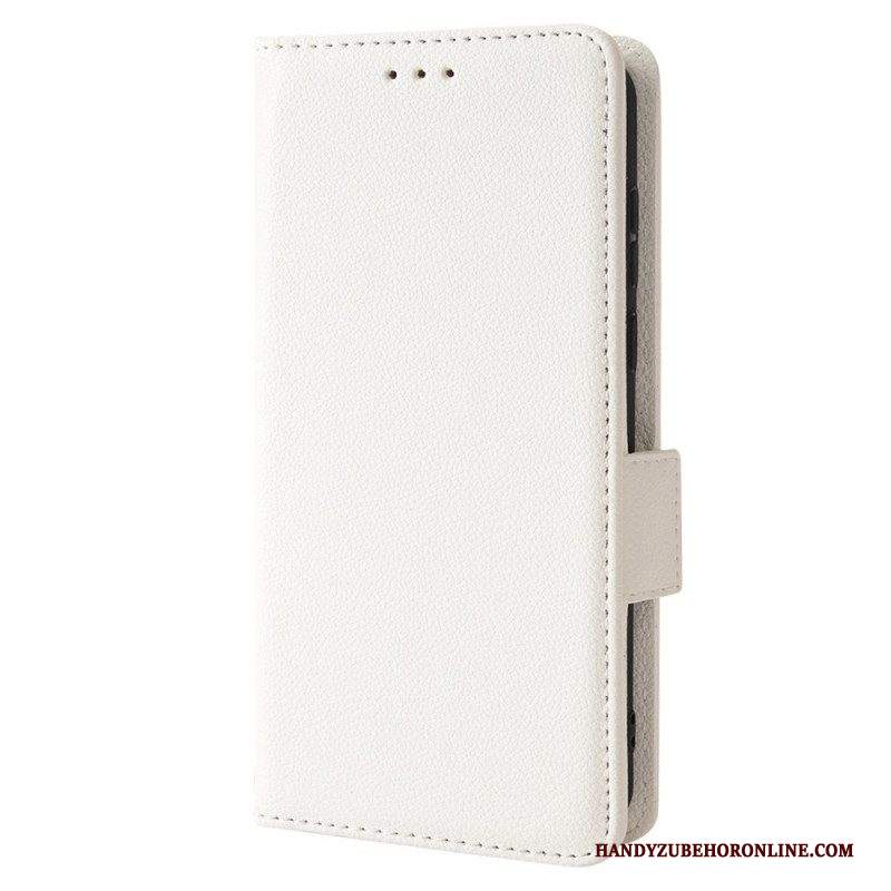 Folio Cover Samsung Galaxy M23 5G Stile In Pelle Litchi