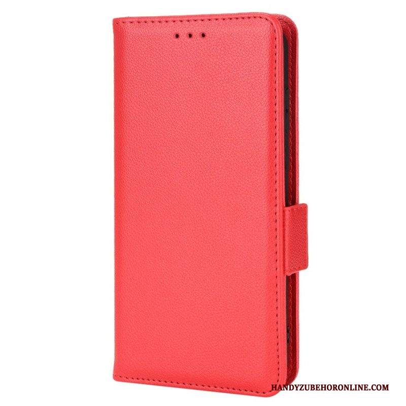 Folio Cover Samsung Galaxy M23 5G Stile In Pelle Litchi