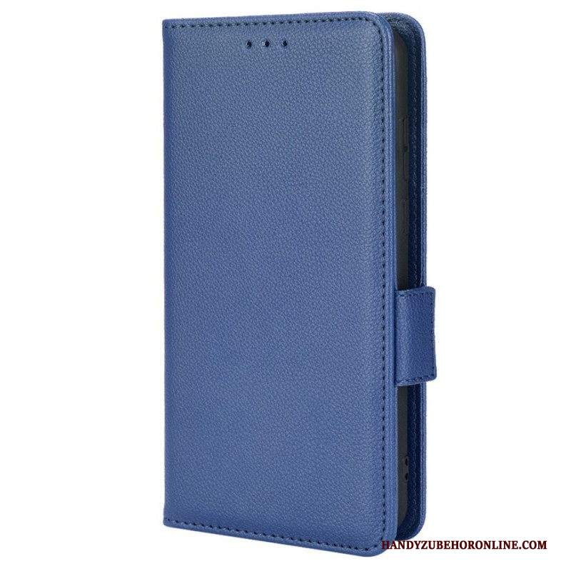 Folio Cover Samsung Galaxy M23 5G Stile In Pelle Litchi