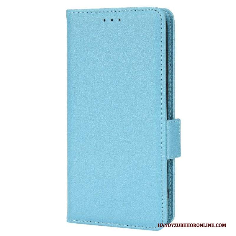 Folio Cover Samsung Galaxy M23 5G Stile In Pelle Litchi