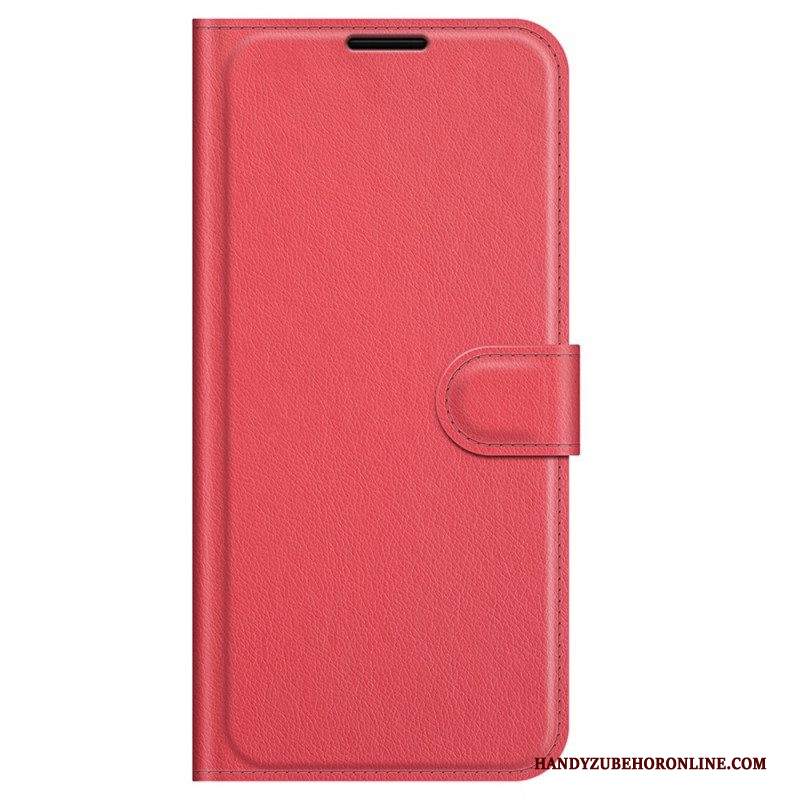 Folio Cover Samsung Galaxy M32 Classico Effetto Pelle Litchi