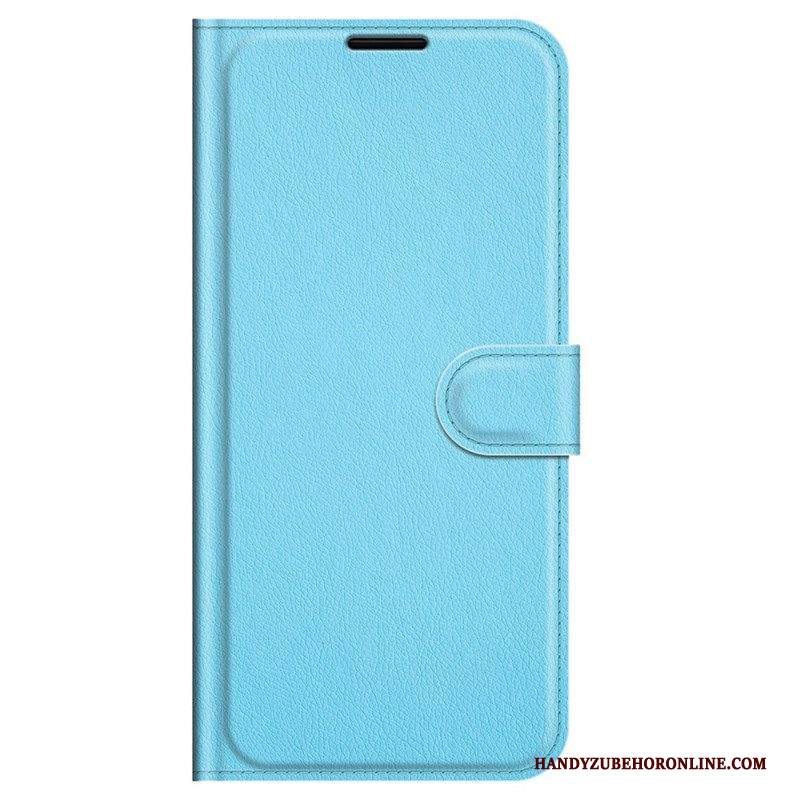 Folio Cover Samsung Galaxy M32 Classico Effetto Pelle Litchi